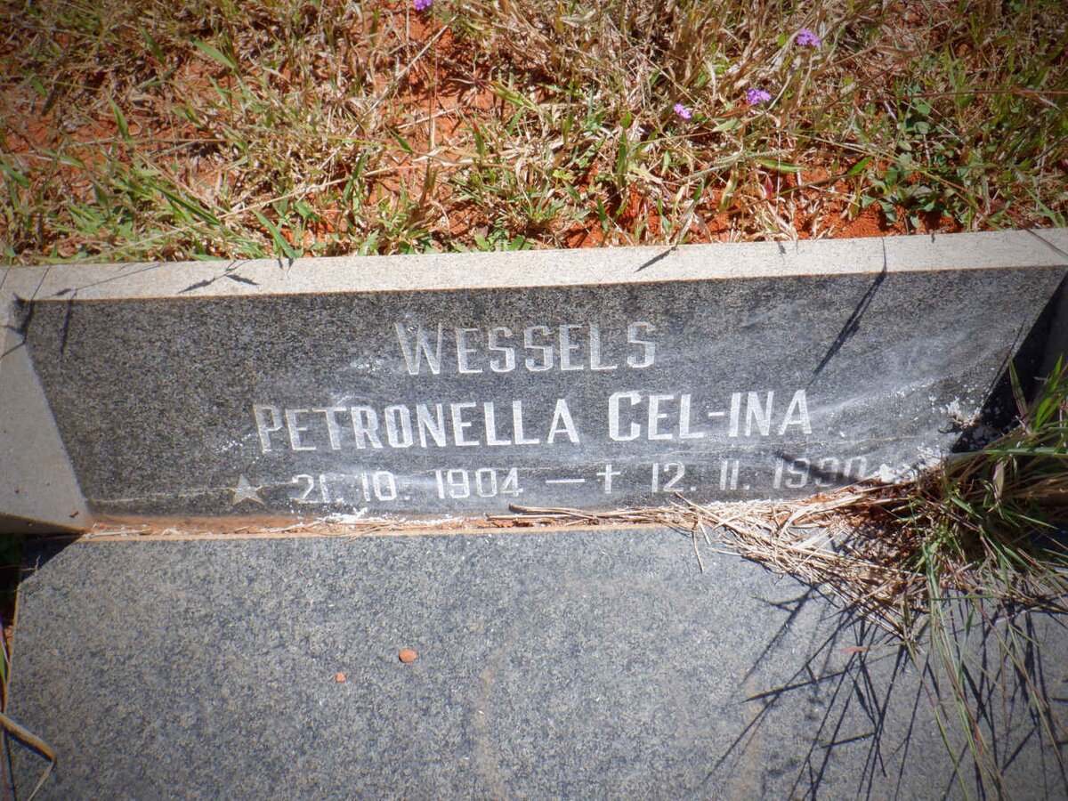 WESSELS Petronella Cel-Ina 1904-1990