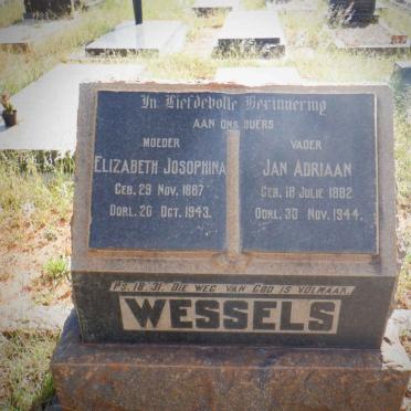 WESSELS Jan Adriaan 1882-1944 &amp; Elizabeth Josophina 1887-1943