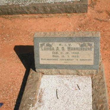 WANNENBURG Louisa A.D. 1885-1953