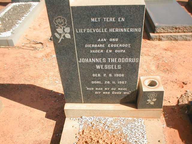 WESSELS Johannes Theodorus 1906-1967