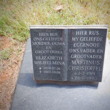 ? Martinus Christoffel 1919-1980 &amp; Elizabeth Wilhelmina 1919-2002