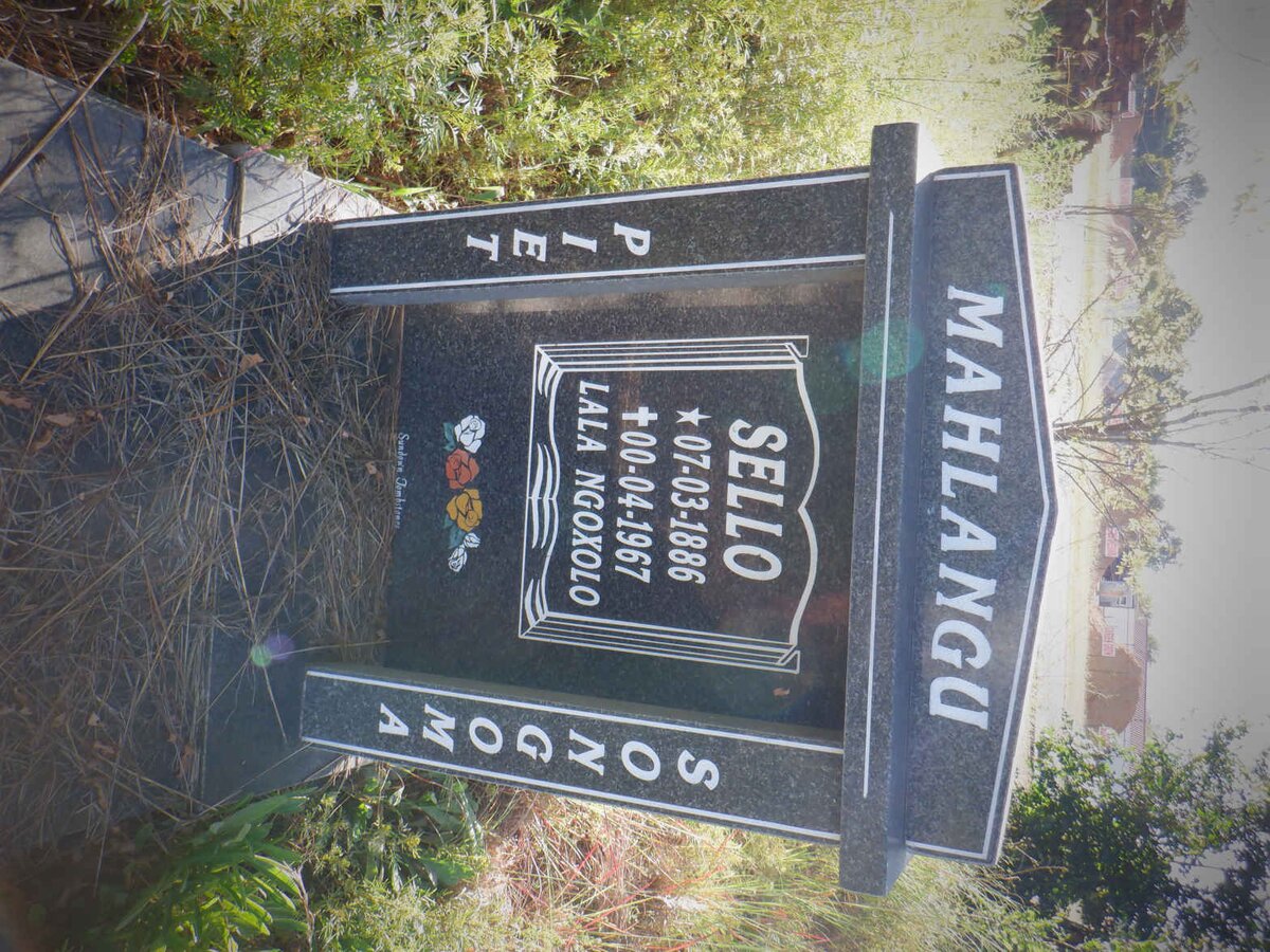 MAHLANGU Sello 1886-1967