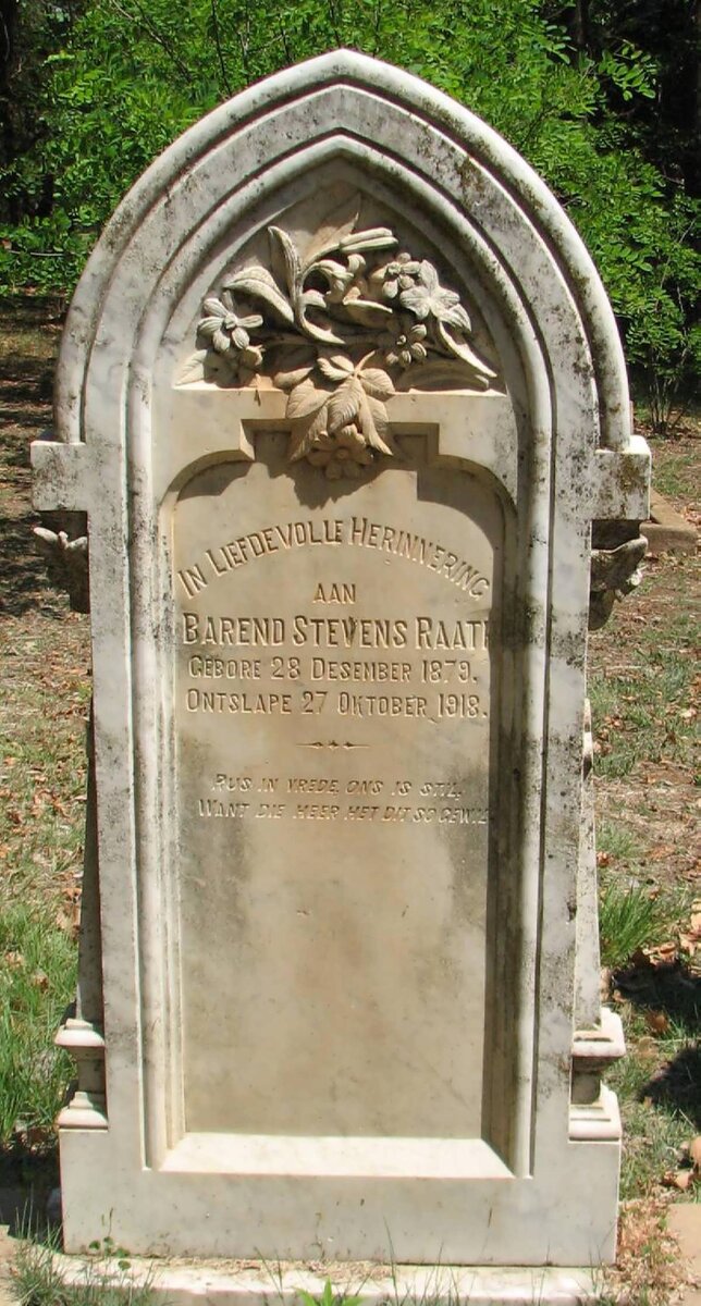 RAATH Barend Stevens 1879-1918