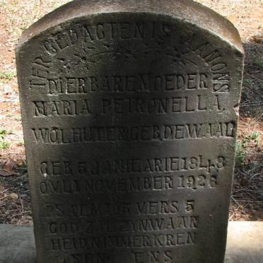 WOLHUTER Maria Petronella nee DE WAAL 1848-1926