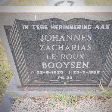 BOOYSEN Johannes Zacharias le Roux 1920-1995