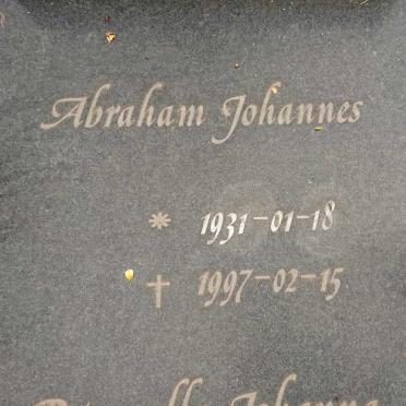 CHAMBERS Abraham Johannes 1931-1997 &amp; Petronella Johanna 1938-2000