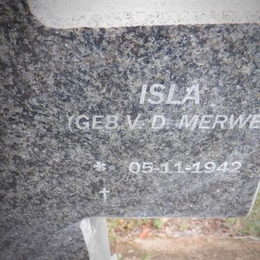 ERASMUS Rudolph Johannes 1936-2001 &amp; Isla V.D. MERWE 1942-
