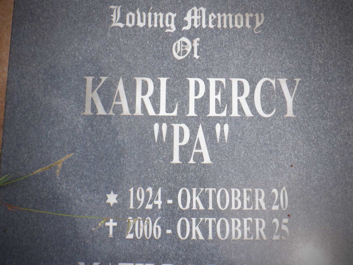 ESCH Karl Percy 1924-2006 &amp; Matilda Jacoba 1928-2000