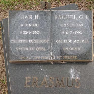 ERASMUS Jan H. 1911-1990 &amp; Rachel G.P. 1921-1992