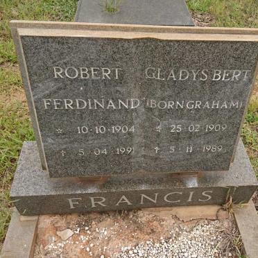 FRANCIS Robert Ferdinand 1904-1991 &amp; Gladys Bert GRAHAM 1909-1989
