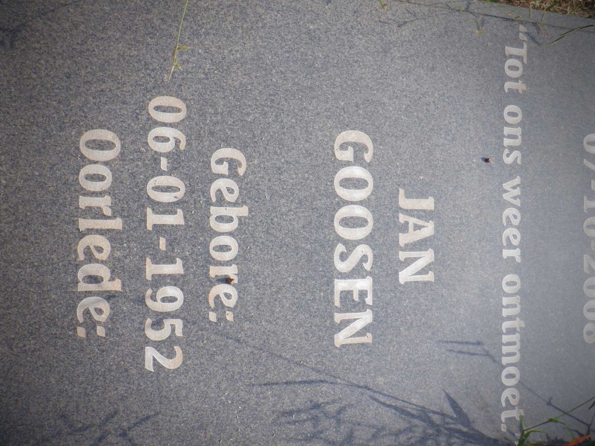 GOOSEN Jan 1952-