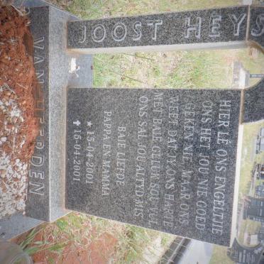 HEERDEN Joost Heystek, van 2001-2001