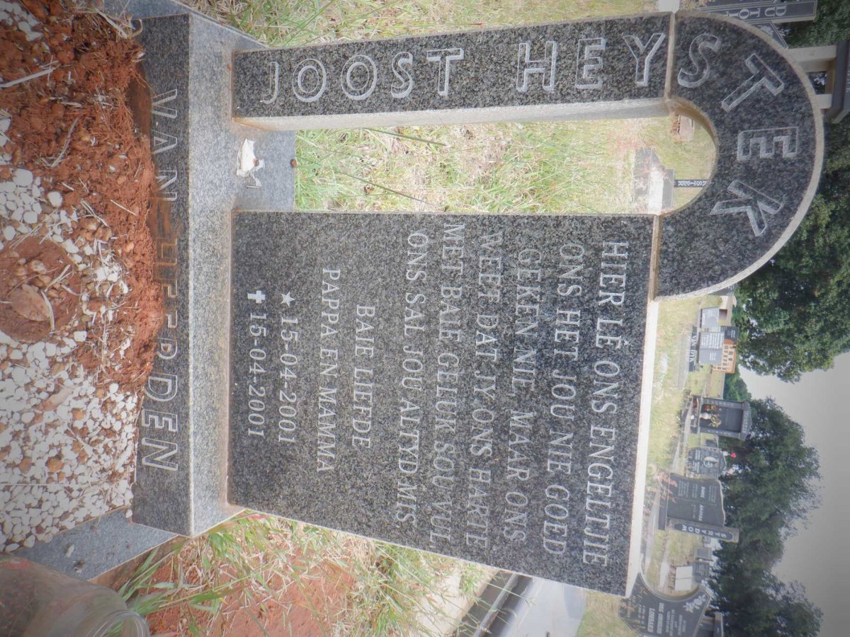 HEERDEN Joost Heystek, van 2001-2001