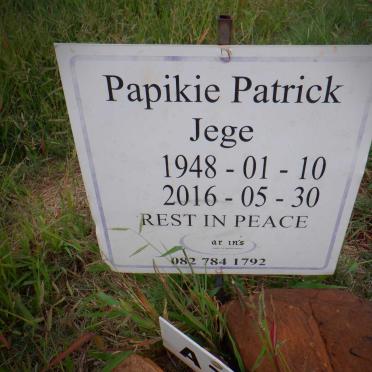 JEGE Papikie Patrick 1948-2016