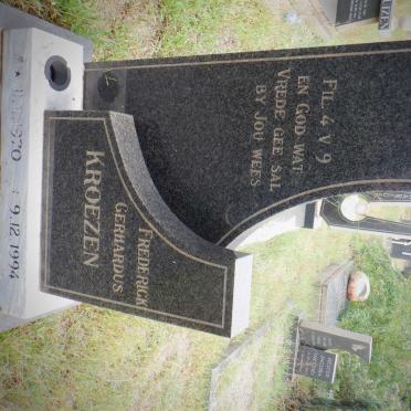 KROEZEN Frederick Gerhardus 1970-1994