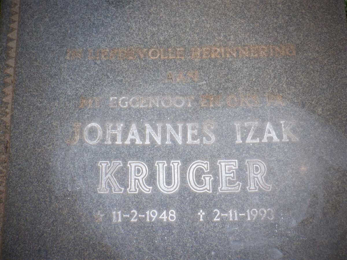 KRUGER Johannes Izak 1948-1993