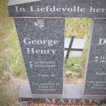 MARAIS George Henry 1926-2009 &amp; Dinah 1931-2009