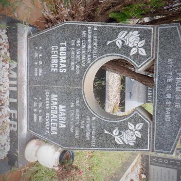 MILLER Thomas George 1914-1998 &amp; Maria Magdalena SCHOLTZ 1919-2004