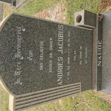 NAUDE Andries Jacobus 1948-1991
