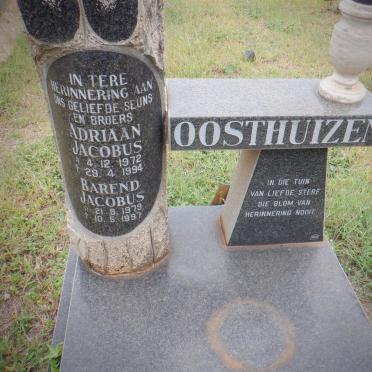 OOSTHUIZEN Adriaan Jacobus 1972-1994 :: OOSTHUIZEN Barend Jacobus 1979-1997