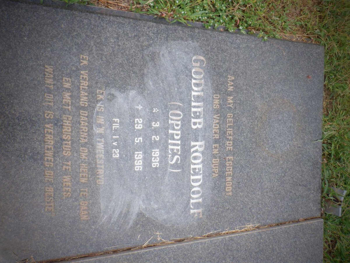 OPPERMAN Godlieb Roedolf 1936-1996