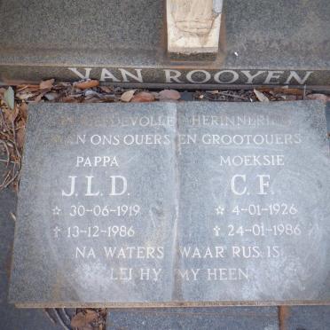 ROOYEN J.L.D., van 1919-1986 &amp; C.F. 1926-1986