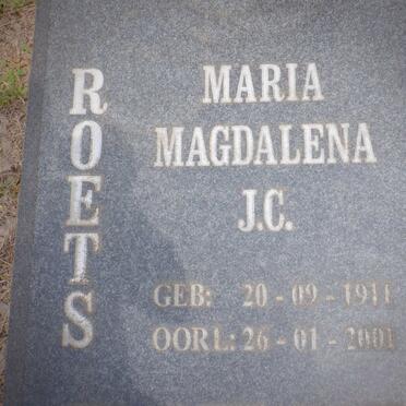 ROETS Willem Schalk Jacobus 1908-1970 &amp; Maria Magdalena J.C. 1911-2001