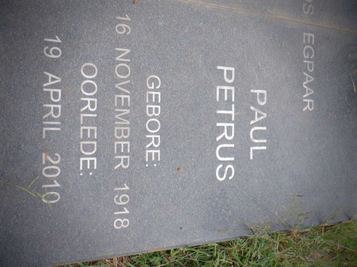 ROOS Paul Petrus 1918-2010 