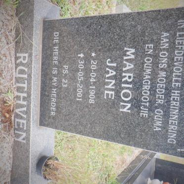 RUTHVEN Marion Jane 1908-2001