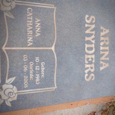 SNYDERS Anna Catharina 1983-2008