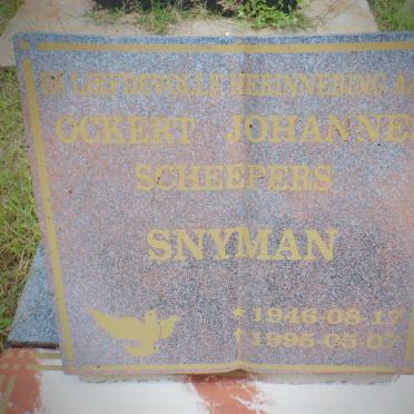 SNYMAN Ockert Johannes Scheepers 1946-1995