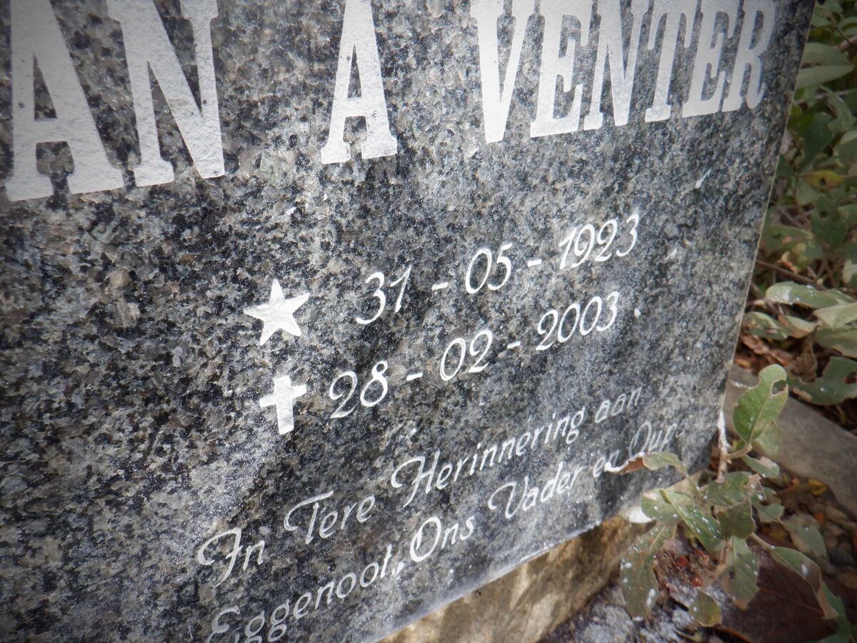 VENTER Jan A. 1923-2003