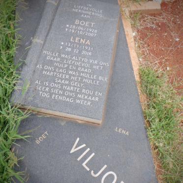 VILJOEN Boet 1928-2007 &amp; Lena 1931-2016