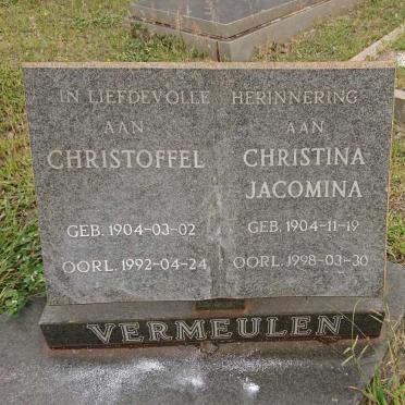 VERMEULEN Christoffel 1904-1992 &amp; Christina Jacomina 1904-1998