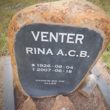 VENTER Rina A.C.B. 1926-2007