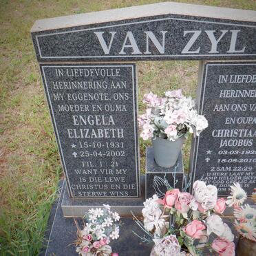 ZYL Christiaan Jacobus, van 1929-2010 &amp; Engela Elizabeth 1931-2002