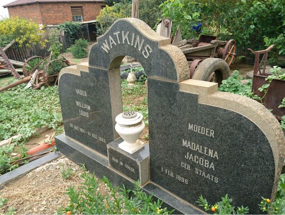 WATKINS William Louis 1897-1963 &amp; Magdalena Jacoba 1896-