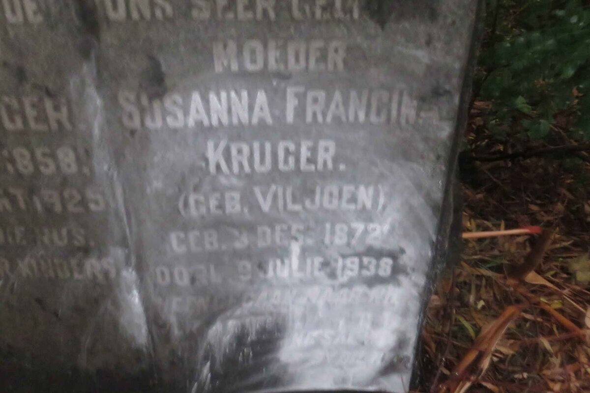KRUGER Johann 1858-1925 &amp; Susanna Francina VILJOEN 1872-1938 _2