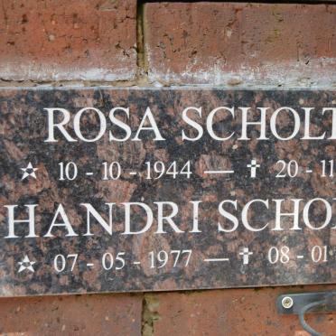 SCHOLTZ Rosa 1944-2011 :: SCHOLTZ Handri 1977-2006