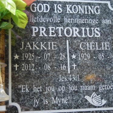 PRETORIUS Jakkie 1925-2012 &amp; Cielie 1929-
