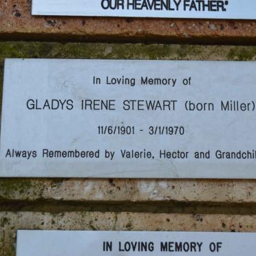 STEWART Gladys Irene nee MILLER 1901-1970