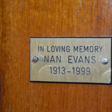 EVANS Nan 1913-1999