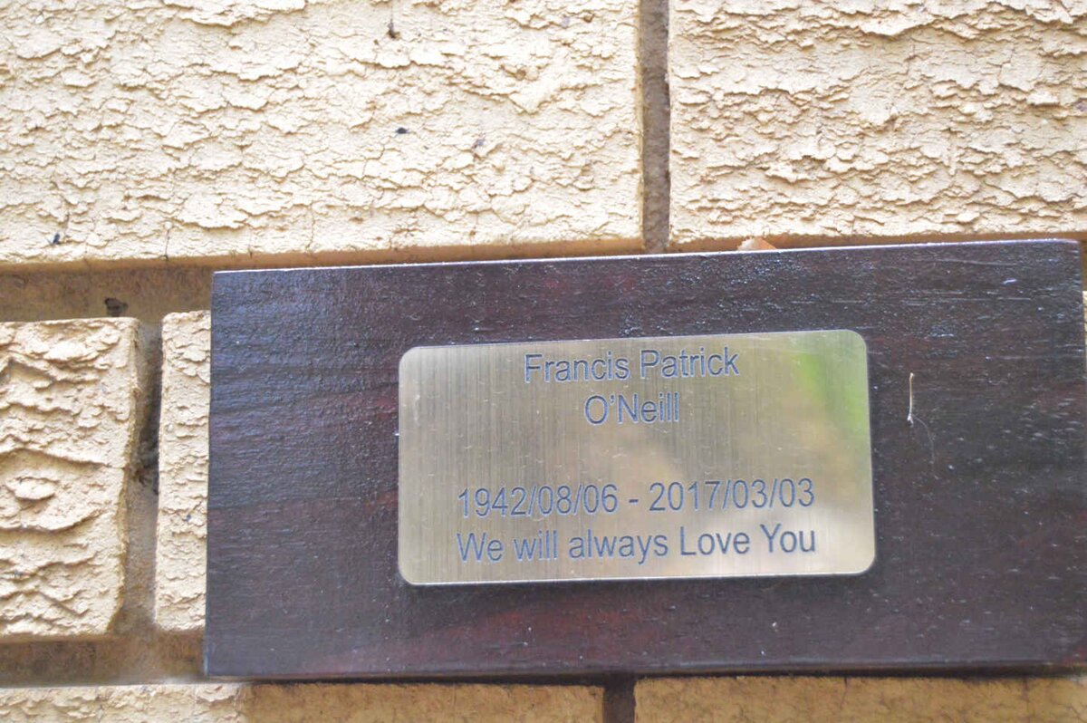 O'NEILL Francis Patrick 1942-2017