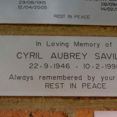 SAVILLE Cyril Aubrey 1946-1998