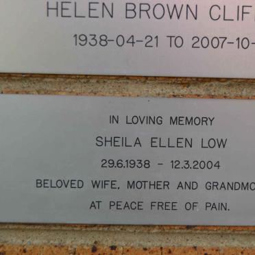 LOW Sheila Ellen 1938-2004