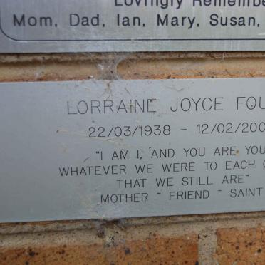 FOURIE Lorraine Joyce 1938-2004