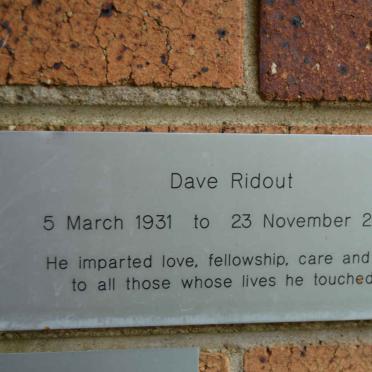 RIDOUT Dave 1931-2003