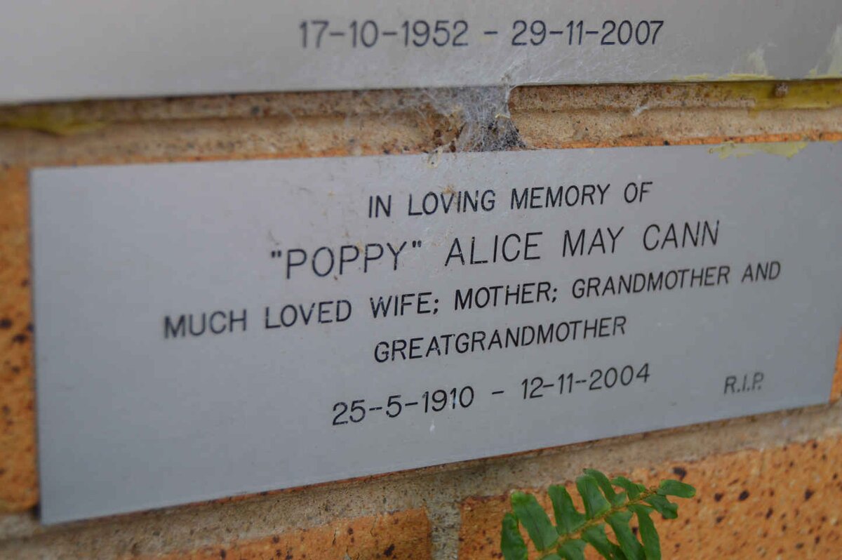 CANN Alice May 1910-2004