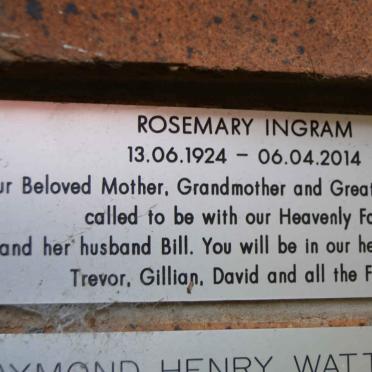 INGRAM Rosemary 1924-2014