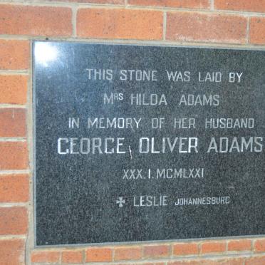 ADAMS George Oliver -1971